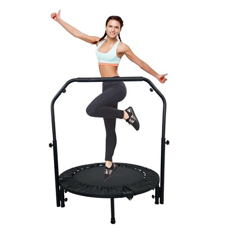 40 Inch Foldable Mini Exercise Trampoline for Adults Kids, Indoor ...