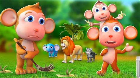 Latest Children Hindi Story 'Naughty Monkey Clean Jungle' For Kids ...