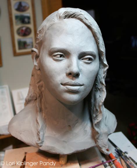 Lori Kiplinger Pandy Sculpture: Sculpting Portrait demo continued