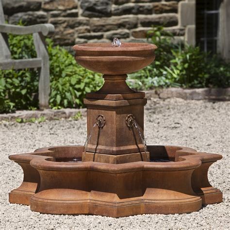 Campania International Beauvais Cast Stone Outdoor Fountain - FT-167-AL | Garden fountains ...