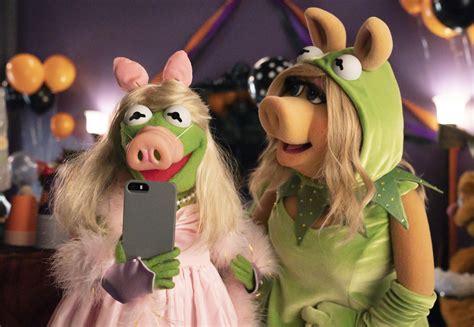 Miss Piggy on the Halloween Special Muppets Haunted Mansion