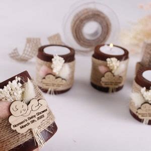 Baby Shower Candle Favours Baby Shower Bulk Favors Rustic - Etsy