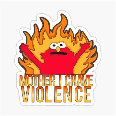 "Elmo craving chaos " Sticker for Sale by Mal1e | Redbubble