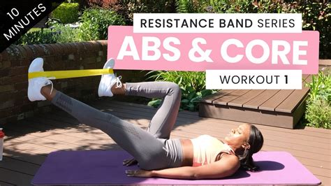 RESISTANCE BAND WORKOUT - ABS & CORE - HOME WORKOUT - 10 MINUTES - YouTube