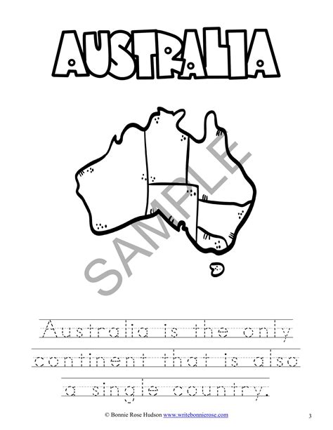 Australian Map Coloring Page