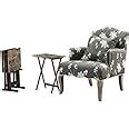 Amazon.com: Home Square Living Room Set with Accent Chair, Tray Tables, and Storage Stand : Home ...