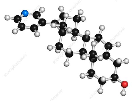 Abiraterone prostate cancer drug molecule - Stock Image - F011/1621 - Science Photo Library