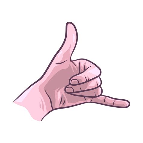 Call me sign hand gesture vector illustration 6033481 Vector Art at ...