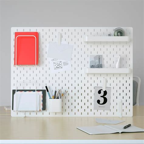 SKÅDIS Pegboard combination, white, 30"x4"x22". Get it here! - IKEA | Pegboard accessories, Peg ...