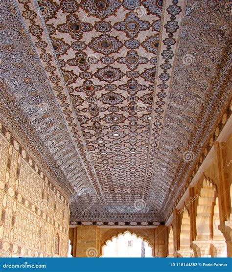 Geometric Design on Marbles on Ceiling of Amer Fort, Jaipur, Rajasthan ...