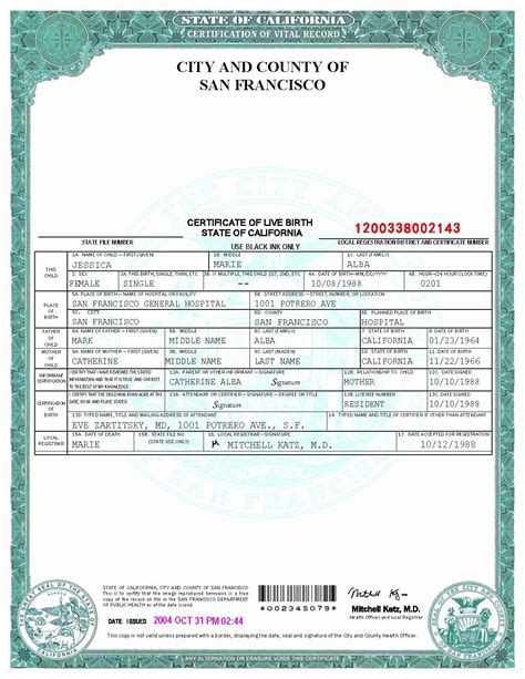 30 Printable Fake Birth Certificates | Example Document Template