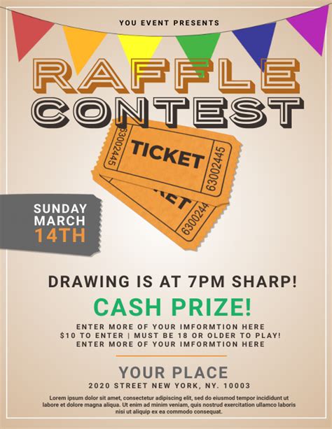 Raffle Contest Flyer Template | PosterMyWall