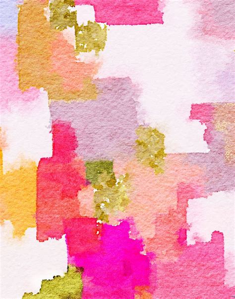 Pink Watercolor Painting Pink Abstract Art Pink and Gold | Etsy