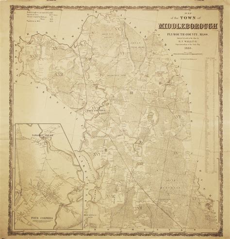 Rare map of Middleborough, Mass. - Rare & Antique Maps