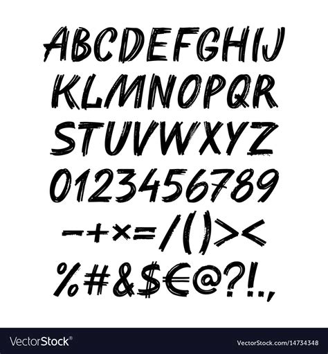 Alphabet sketch handwritten font Royalty Free Vector Image