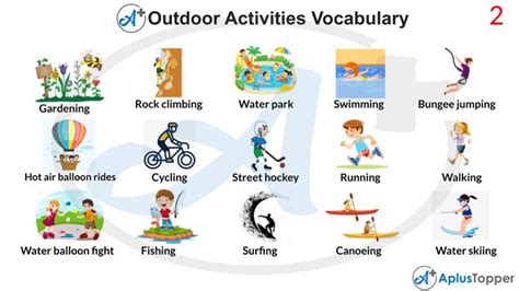 17 Outdoor Activities Words For Adult | Best Outdoor Activity