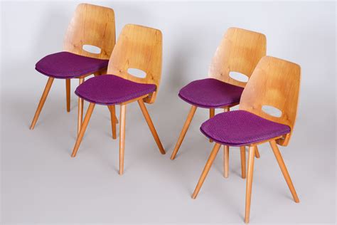 Mid Century Modern Dining Chairs, Designed By František Jirák For Tatra ...