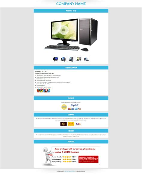 eBay Listing HTML Template, eBay Auction Templates, eBay Listing ...