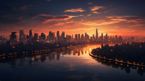 1920x1080 Resolution Aesthetic Cityscape 4K Sunset 1080P Laptop Full HD Wallpaper - Wallpapers Den