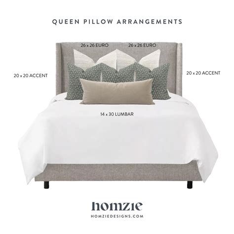 How to Arrange Pillows on a Queen Size Bed — Homzie Designs