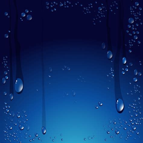 Water drop and blue background vector free download