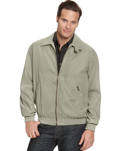 Weatherproof Microfiber Bomber Jacket in Gray for Men | Lyst