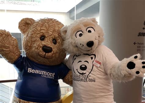 Beary the adorable Polar Bear Mascot visits Beaumont children’s hospital | Mascot Ambassadors