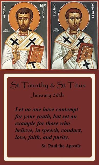 » Today Christians Celebrate Feast of St. Timothy and St. Titus ...