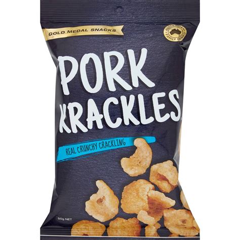 Gold Medal Snacks Single Pack Pork Krackles 50g | Woolworths