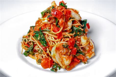 Rocco DiSpirito Recipe: Soy Spaghetti with Shrimp and Hand-Chopped Pomodoro Sauce Food Network ...