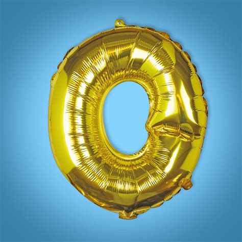 Gold Foil Letter 'O' Balloon
