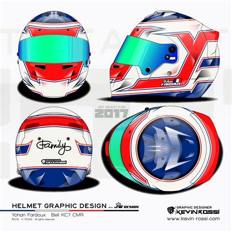 Yohan Fardoux helmet design project - On Bell Racing KC7-CMR. With JW Design. ©2016 - K. ROSSI ...