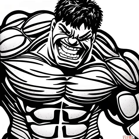 The Incredible Hulk Face Coloring Pages