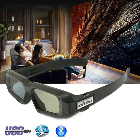 CAIWEI 3D TV Glasses USB Rechargeable Bluetooth Active Shutter 3D ...