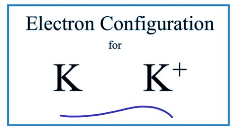 K+ Electron Configuration (Potassium Ion) - YouTube