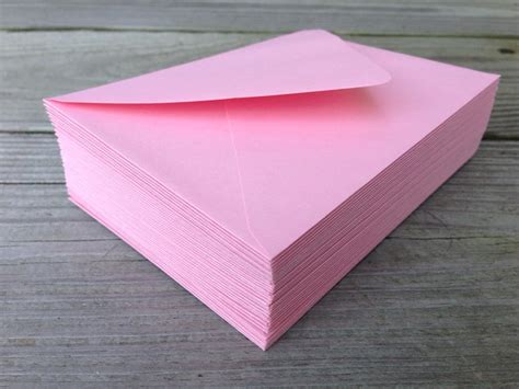 25 Pink A7 Envelopes Baby Pink Envelope Pointed Flap 5x7 | Etsy