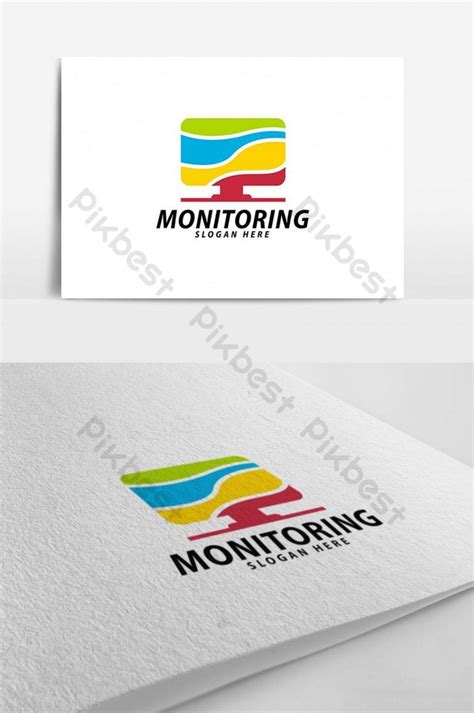 Colorful monitor dekstop logo design template inspiration | AI Free ...