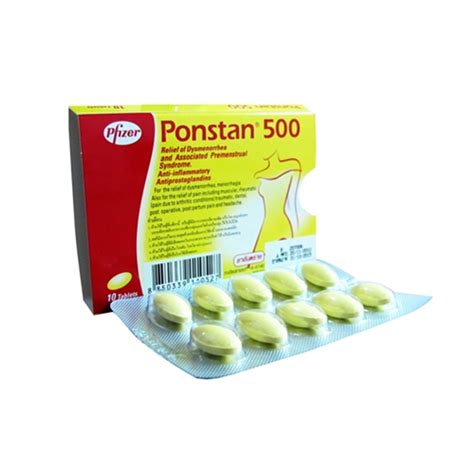 Pfizer Ponstan 500 Relief Of Dysmenorrhea And Associated Premenstrual #N# — Shopping-D Service ...