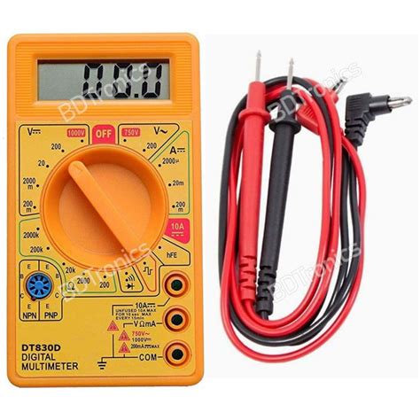 DT830D Digital Multimeter DC/AC Voltage Current/A Resistance/ ohm Test in Bangladesh