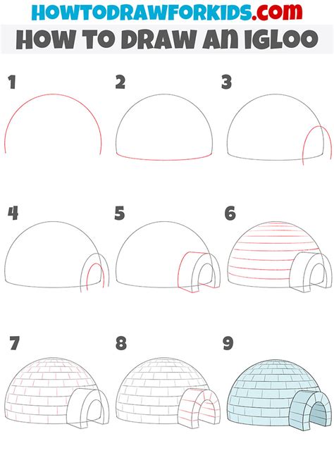 How To Draw An Igloo Really Easy Drawing Tutorial Easy Drawings | The ...