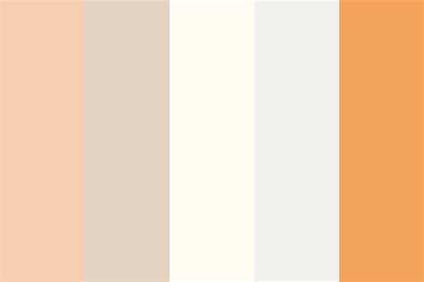 an orange and white color scheme with different shades in the same room, including two colors