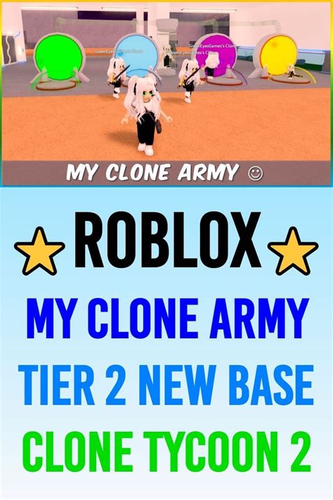 MY CLONE ARMY IN ROBLOX⭐ Tier 2 New Base CLONE TYCOON 2 ROBLOX in 2022 ...