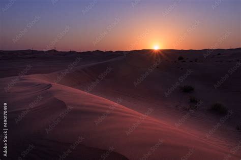 sunrise in the desert Stock Photo | Adobe Stock