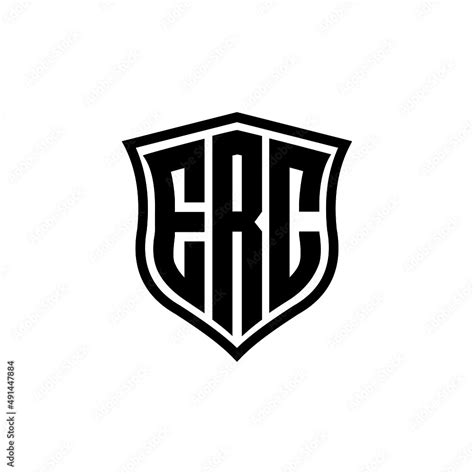 ERC letter logo design with white background in illustrator, cube logo, vector logo, modern ...