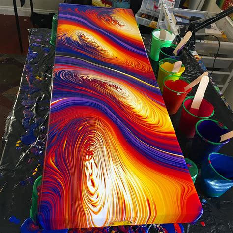 Red, Yellow,Orange, Purple pour : r/PourPainting