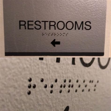 At my work they painted Braille on the restroom sign... | Restroom sign ...