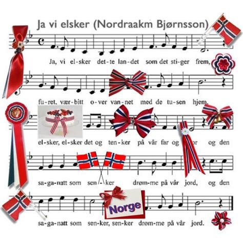 Norwegian National Song.... National Songs, Constitution Day, Polyvore ...