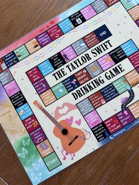 Taylor Swift Inspired Drinking Game - Etsy