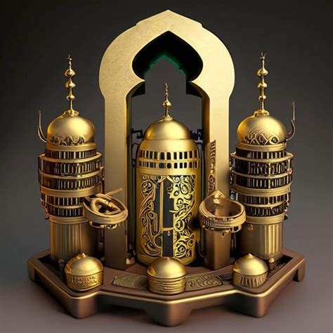 Premium AI Image | golden mosque