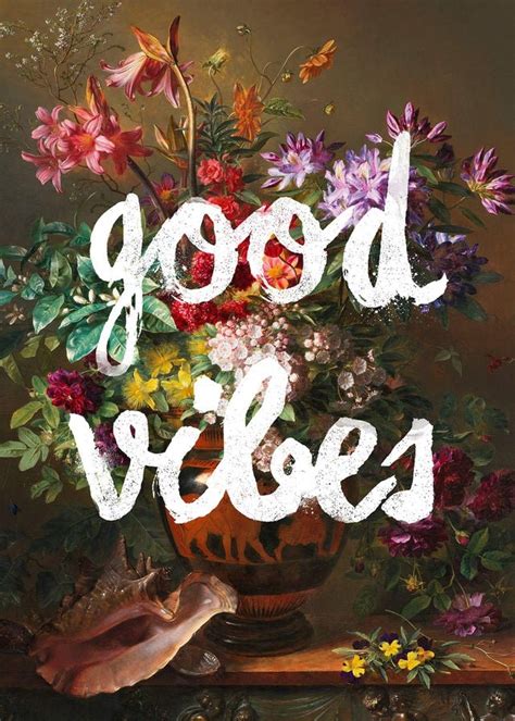 Good Vibes Floral Painting Altered Art Print – InkAndDrop